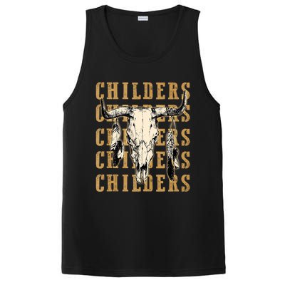 Childers Bull Skull Leopard Cow Skulls Bluegrass Music PosiCharge Competitor Tank