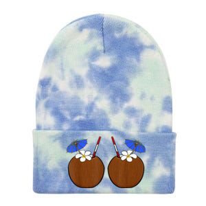 Coconut Bra Summer Season Swimming Beach Lover Tie Dye 12in Knit Beanie