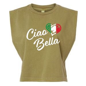 Ciao Bella Shirts Italian Hello Beautiful Gift Garment-Dyed Women's Muscle Tee