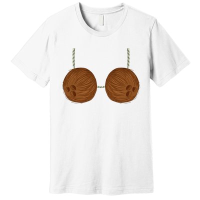 Coconut Bra Summer Season Swimming Beach Premium T-Shirt