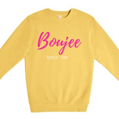 Classy Boujee Since 1981 Gift Premium Crewneck Sweatshirt