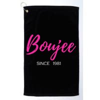 Classy Boujee Since 1981 Gift Golf Towel