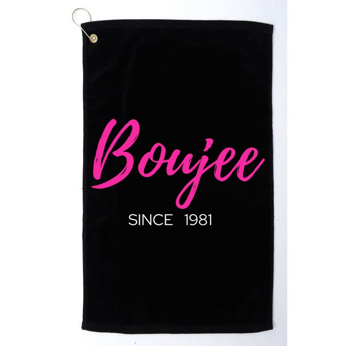 Classy Boujee Since 1981 Gift Golf Towel