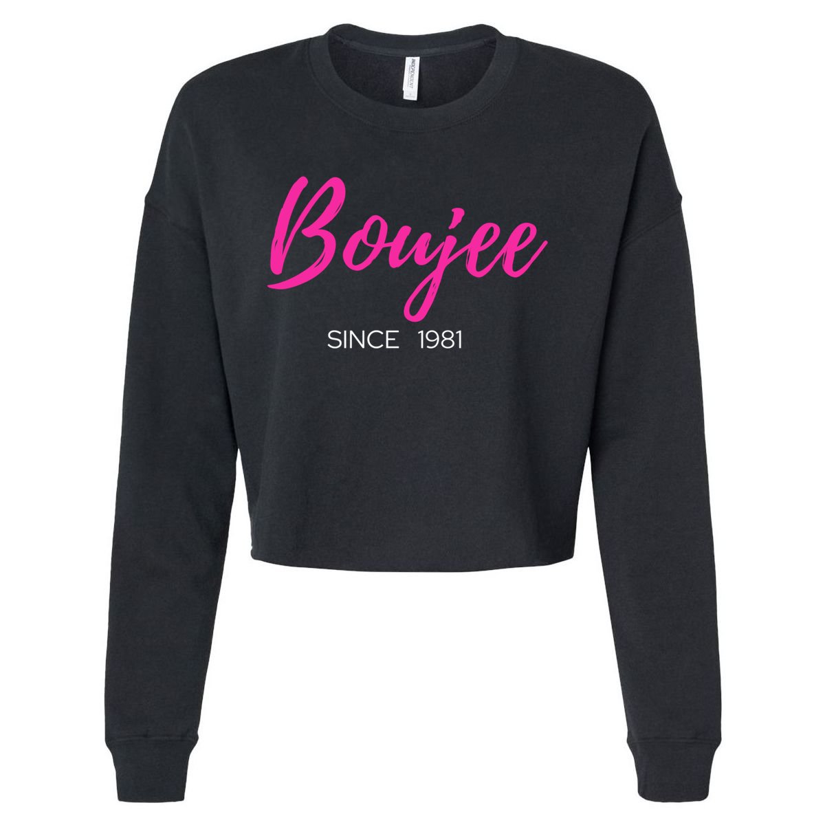 Classy Boujee Since 1981 Gift Cropped Pullover Crew