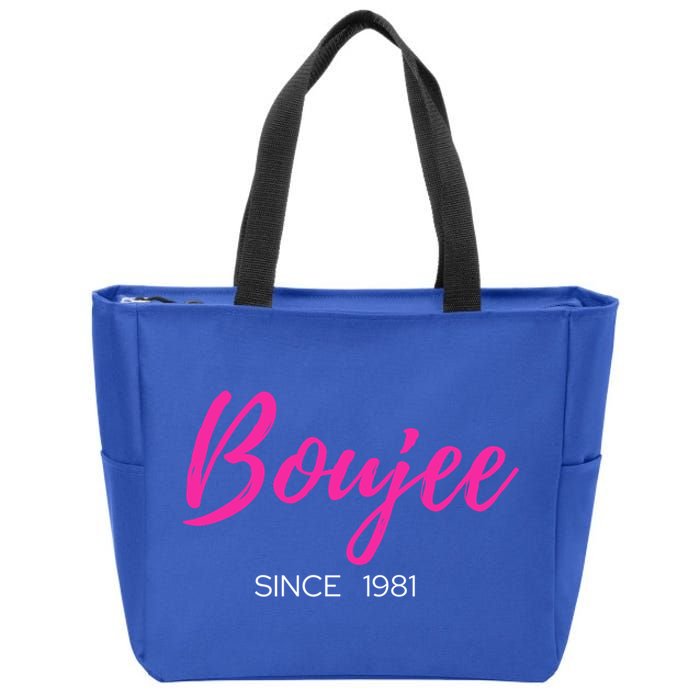 Classy Boujee Since 1981 Gift Zip Tote Bag