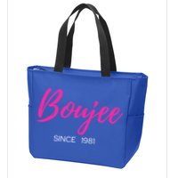 Classy Boujee Since 1981 Gift Zip Tote Bag