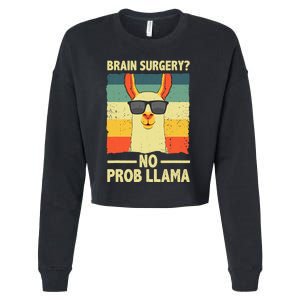 Cute Brain Surgery Get Well Soon Recovery Cropped Pullover Crew