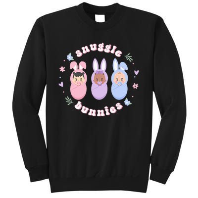 Cute Babies Snuggle Bunnies Easter NICU L&D Nurse Sweatshirt