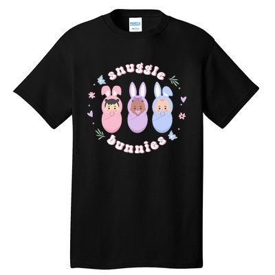 Cute Babies Snuggle Bunnies Easter NICU L&D Nurse Tall T-Shirt