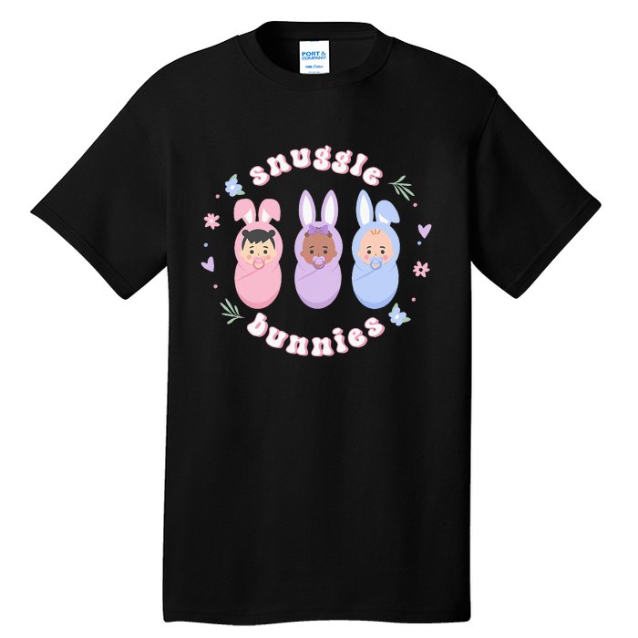 Cute Babies Snuggle Bunnies Easter NICU L&D Nurse Tall T-Shirt