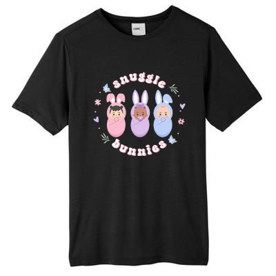 Cute Babies Snuggle Bunnies Easter NICU L&D Nurse Tall Fusion ChromaSoft Performance T-Shirt