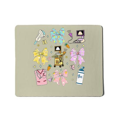 Coquette Bow Sonographer Easter Ultrasound Tech Sonography Mousepad