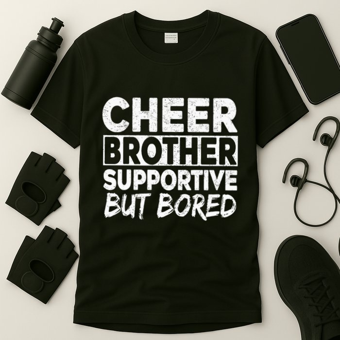 Cheer Brother Supportive But Bored Funny Cheer Brother T-Shirt