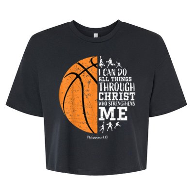 Christian Basketball Shirts Men Religious Bella+Canvas Jersey Crop Tee