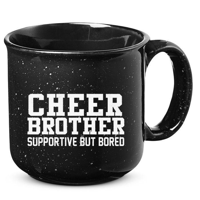 Cheer Brother Supportive But Bored Cheerleader 15oz Campfire Ceramic Mug