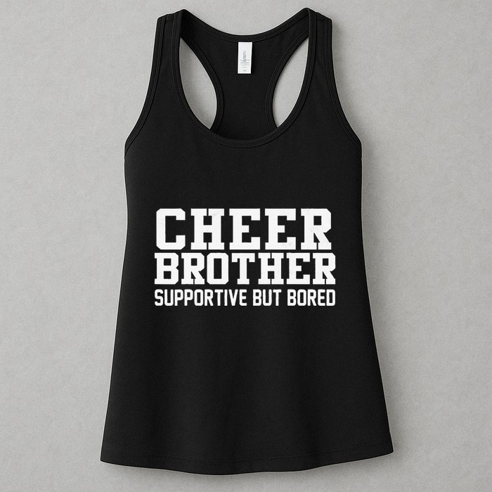 Cheer Brother Supportive But Bored Cheerleader Womens Tank Top