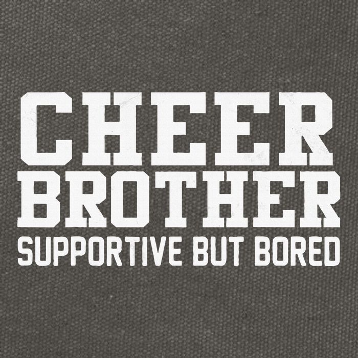 Cheer Brother Supportive But Bored Cheerleader Cotton Canvas Backpack