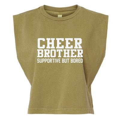 Cheer Brother Supportive But Bored Cheerleader Garment-Dyed Women's Muscle Tee