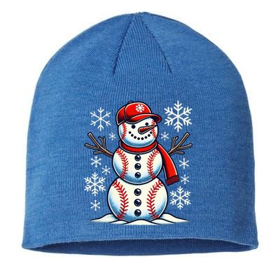 Christmas Baseball Snowman Baseball Sustainable Beanie