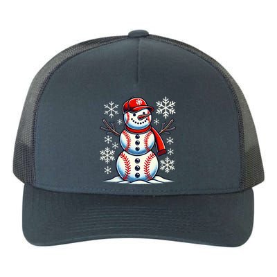 Christmas Baseball Snowman Baseball Yupoong Adult 5-Panel Trucker Hat