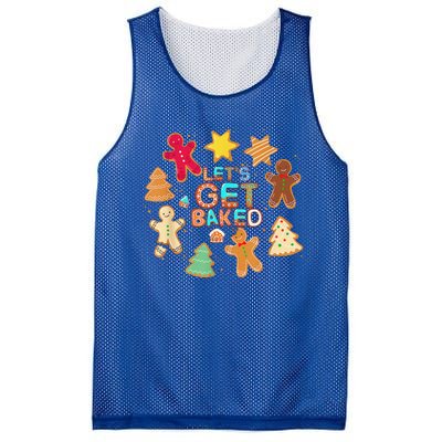 Cookie Baking Team Christmas Gingerbread Xmas Lets Get Baked Mesh Reversible Basketball Jersey Tank