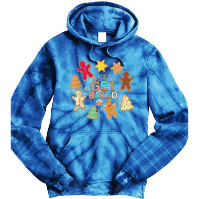 Cookie Baking Team Christmas Gingerbread Xmas Lets Get Baked Tie Dye Hoodie