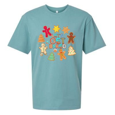 Cookie Baking Team Christmas Gingerbread Xmas Lets Get Baked Sueded Cloud Jersey T-Shirt