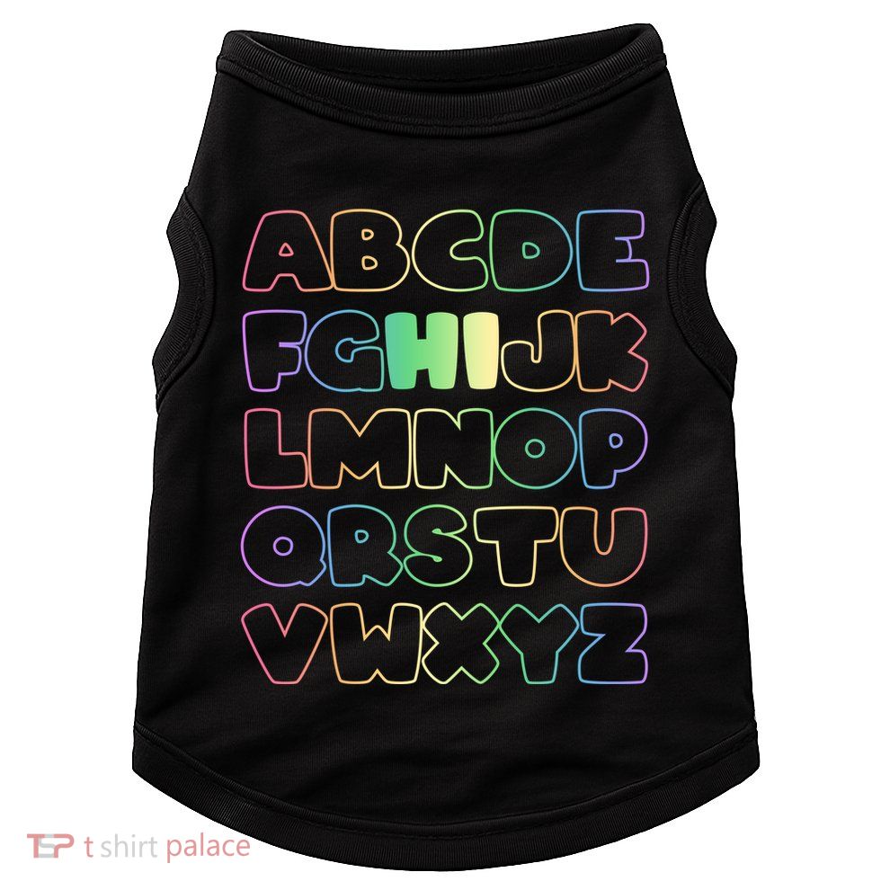 Cute Back To School Alphabet Hi New Kindergarteners Teachers Doggie Tank