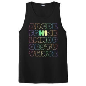 Cute Back To School Alphabet Hi New Kindergarteners Teachers PosiCharge Competitor Tank