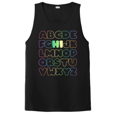 Cute Back To School Alphabet Hi New Kindergarteners Teachers PosiCharge Competitor Tank