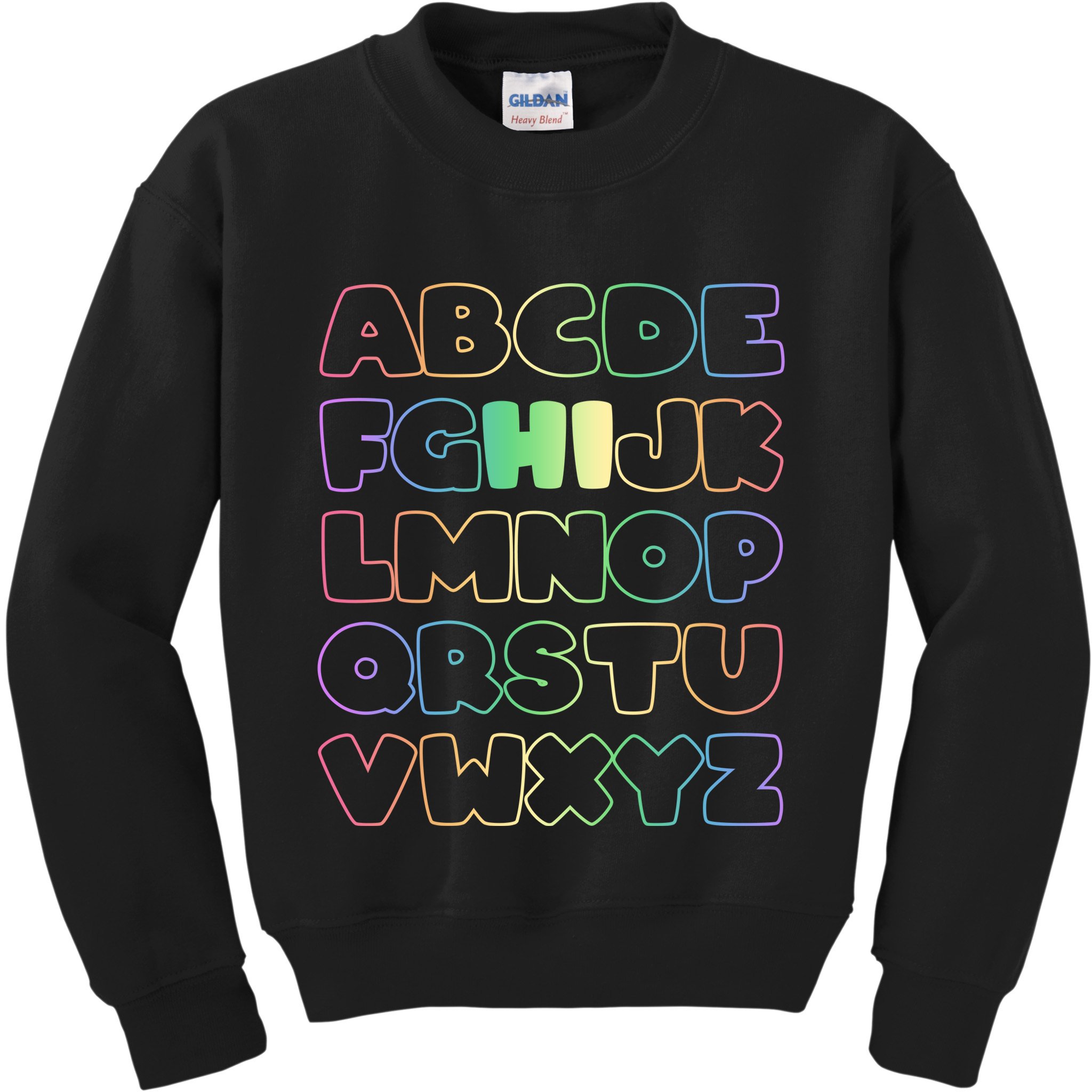 Cute Back To School Alphabet Hi New Kindergarteners Teachers Kids Sweatshirt