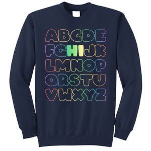 Cute Back To School Alphabet Hi New Kindergarteners Teachers Tall Sweatshirt