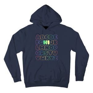 Cute Back To School Alphabet Hi New Kindergarteners Teachers Tall Hoodie