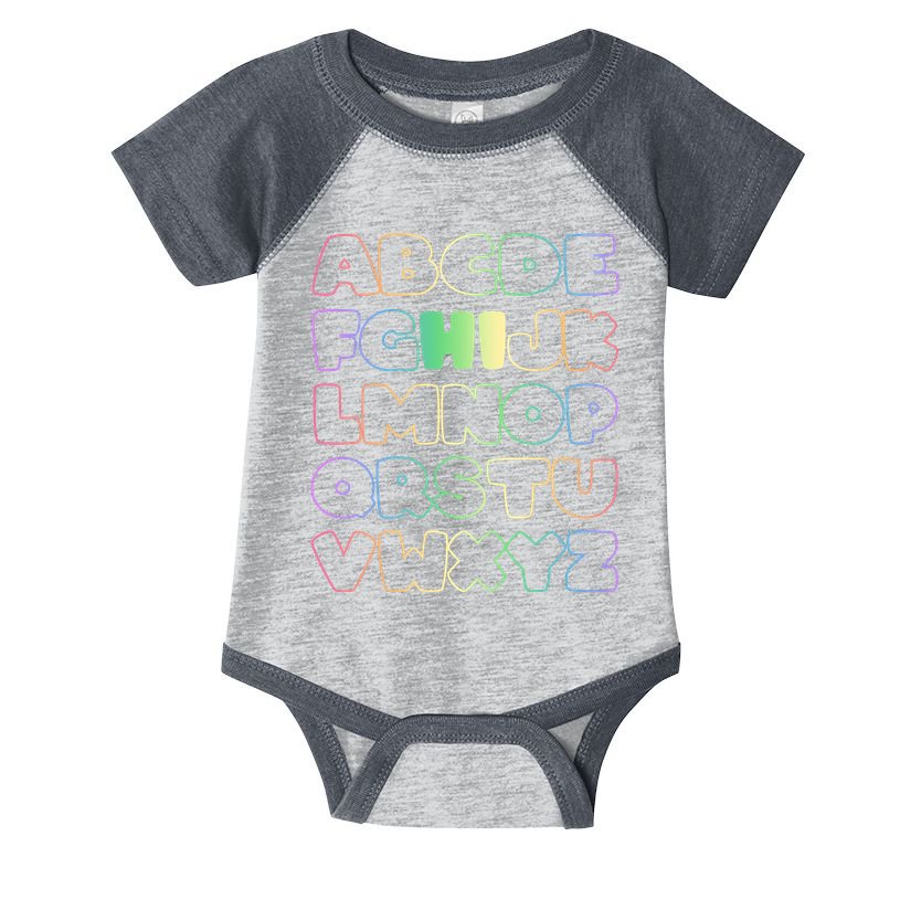 Cute Back To School Alphabet Hi New Kindergarteners Teachers Infant Baby Jersey Bodysuit