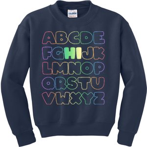 Cute Back To School Alphabet Hi New Kindergarteners Teachers Kids Sweatshirt