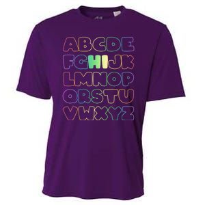 Cute Back To School Alphabet Hi New Kindergarteners Teachers Cooling Performance Crew T-Shirt