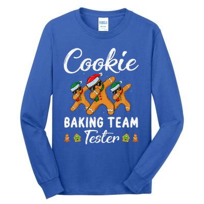 Cookie Baking Team Tester Christmas Family Funny Gingerbread Tall Long Sleeve T-Shirt