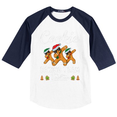 Cookie Baking Team Tester Christmas Family Funny Gingerbread Baseball Sleeve Shirt