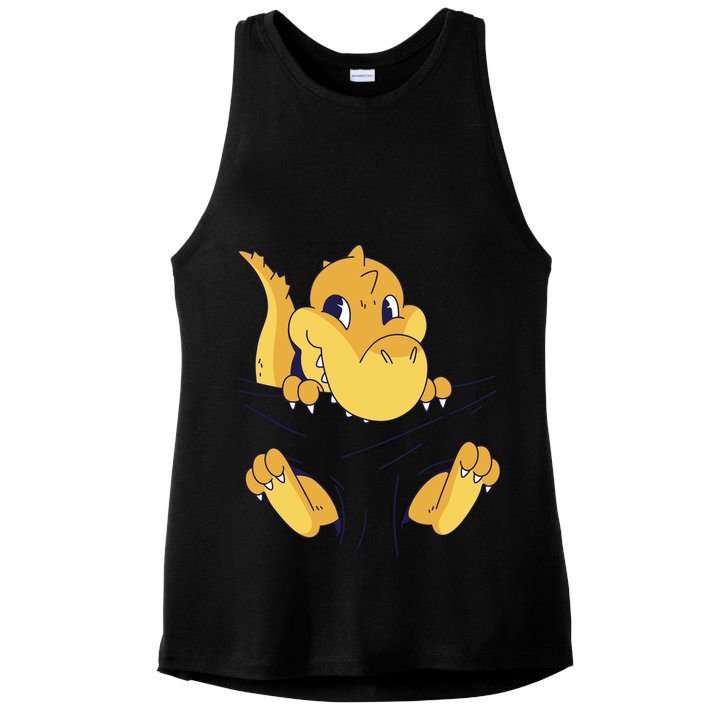 Carrying Baby T Rex Ladies PosiCharge Tri-Blend Wicking Tank