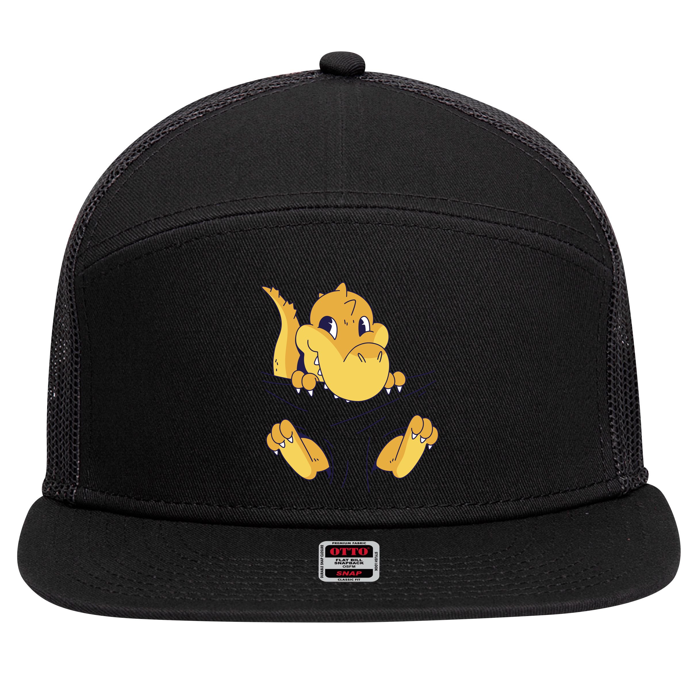 Carrying Baby T Rex 7 Panel Mesh Trucker Snapback Hat