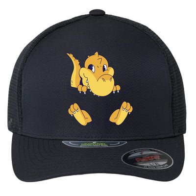 Carrying Baby T Rex Flexfit Unipanel Trucker Cap