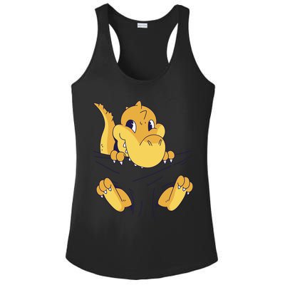 Carrying Baby T Rex Ladies PosiCharge Competitor Racerback Tank