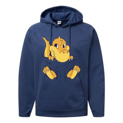 Carrying Baby T Rex Performance Fleece Hoodie