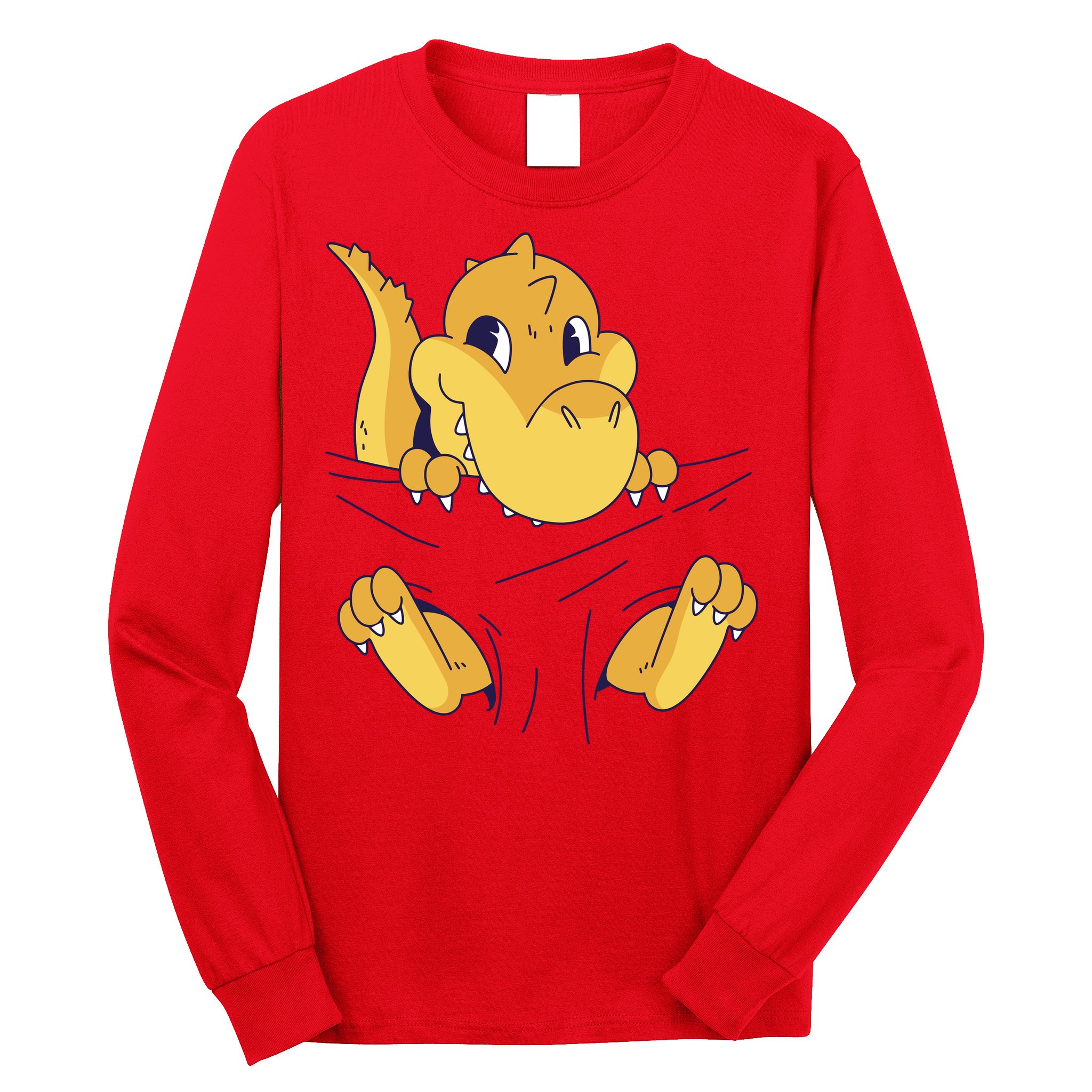 Carrying Baby T Rex Long Sleeve Shirt
