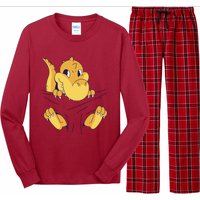 Carrying Baby T Rex Long Sleeve Pajama Set