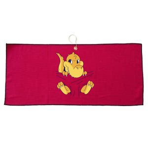 Carrying Baby T Rex Large Microfiber Waffle Golf Towel