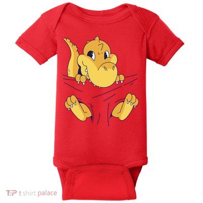 Carrying Baby T Rex Baby Bodysuit