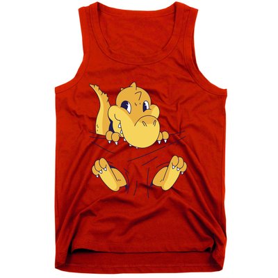 Carrying Baby T Rex Tank Top