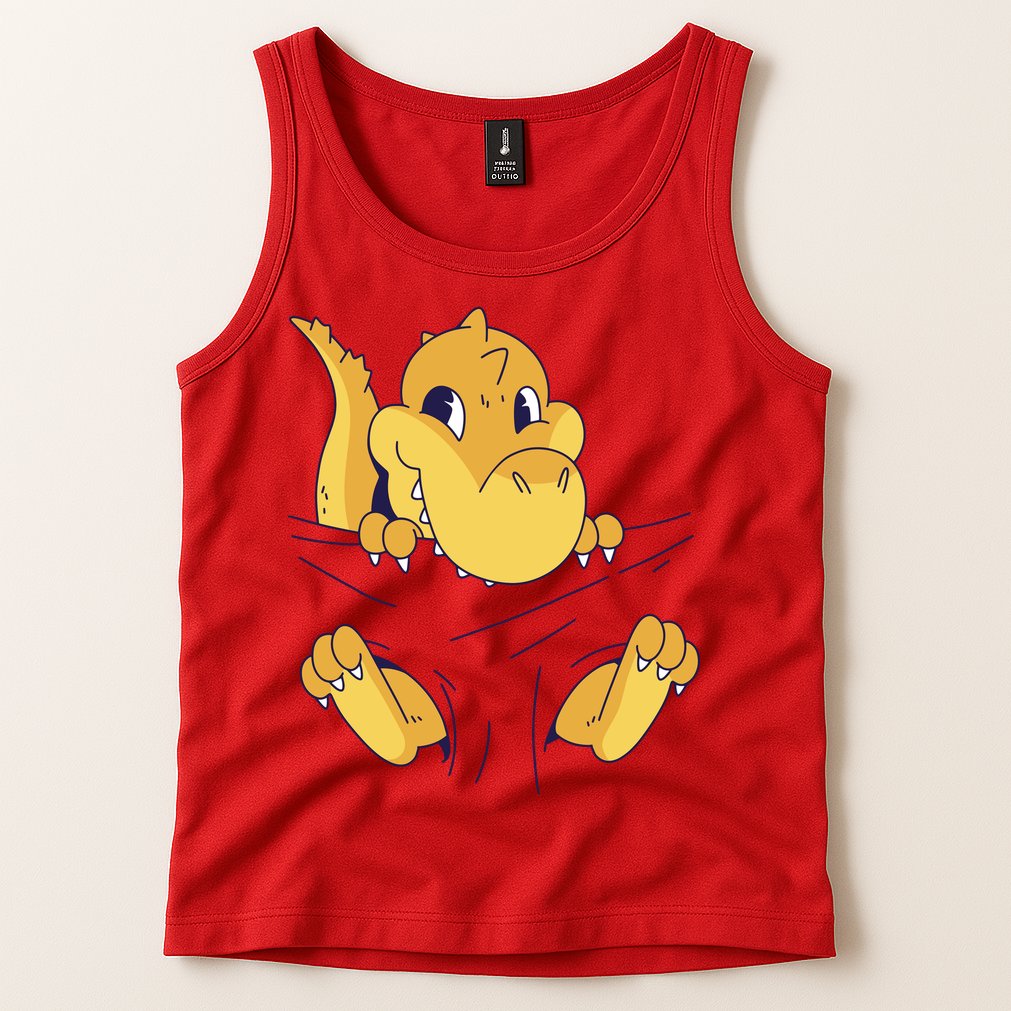 Carrying Baby T Rex Tank Top