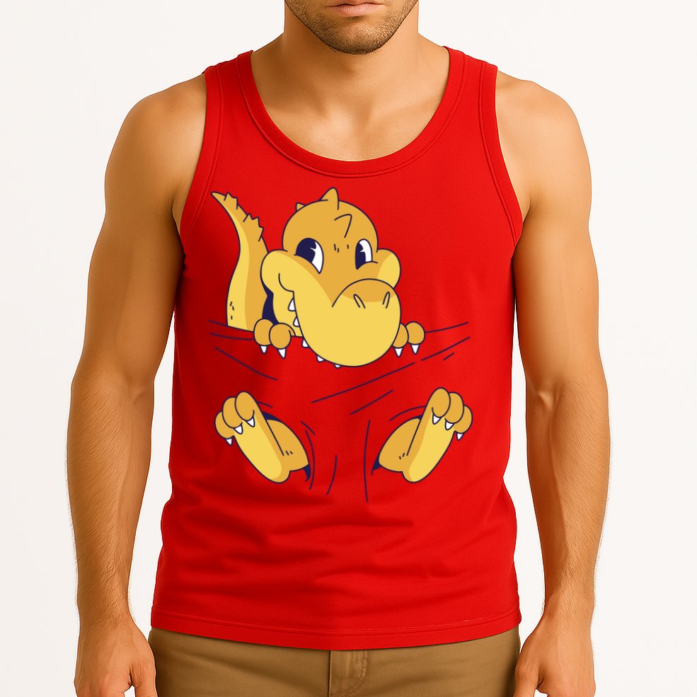 Carrying Baby T Rex Tank Top